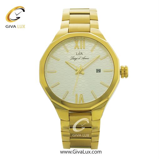 ساعت مچی اورجینال مردانه LdA | لوئیجی د آنا | Luigi d'Ana طلایی | طلایی| سفید| کد رفرنس 2375